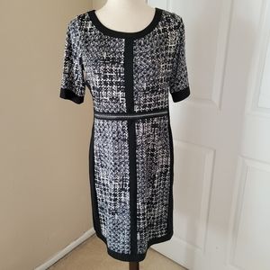Sophisticated Career Midi B&W Dress by Soho Apparel  Size S